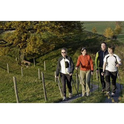 Official Casual Trek Hiking & Walking Poles - Hiking/Trekking Grip w-flip locks, detachable feet and travel bag - pair - For Heights up to 6’2”